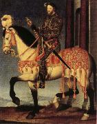Francois Clouet Portrait of Francis I on Horseback oil painting reproduction